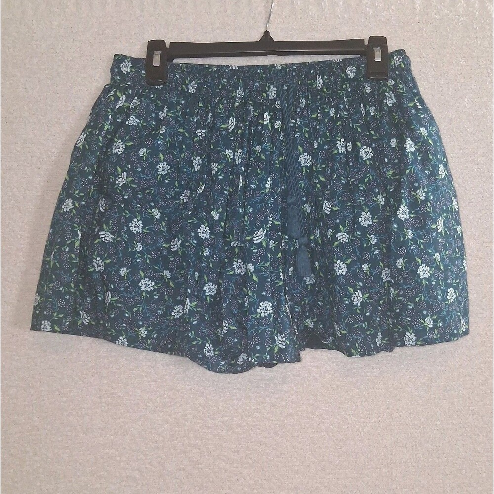 100% Cotton Floral Skirt Shorts Women's M Fairy Bloomcore Summer Cottage Cute